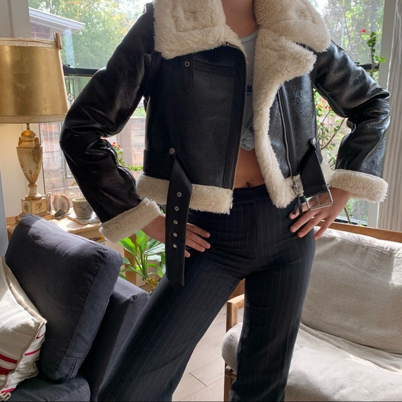 Urban Outfitters Retro Cropped Aviator Jacket - Picture 4 of 4